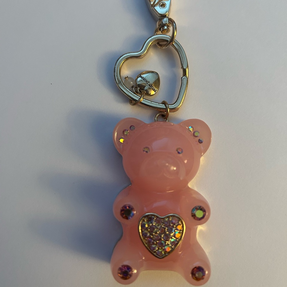 Betsy Johnson pink gummy bear key chain